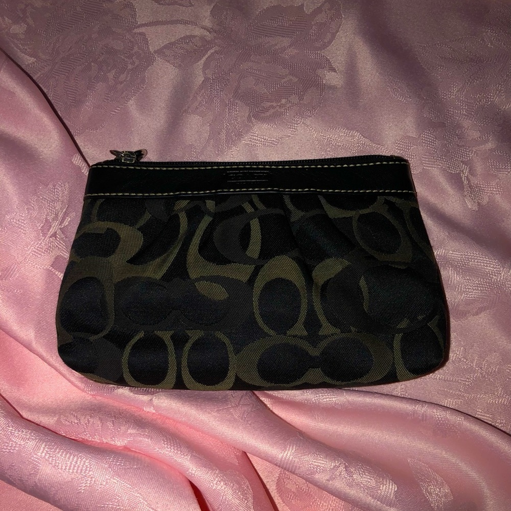 Black Coach Cosmetic Bag